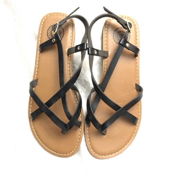 SO Shoes - SO  Black Strap Sandals